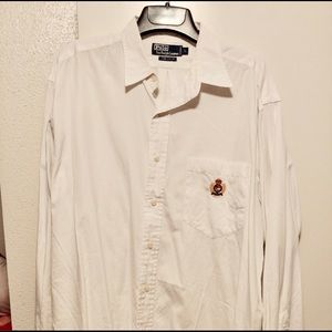 Vintage Ralph Lauren POLO Crest Button Down, Size L